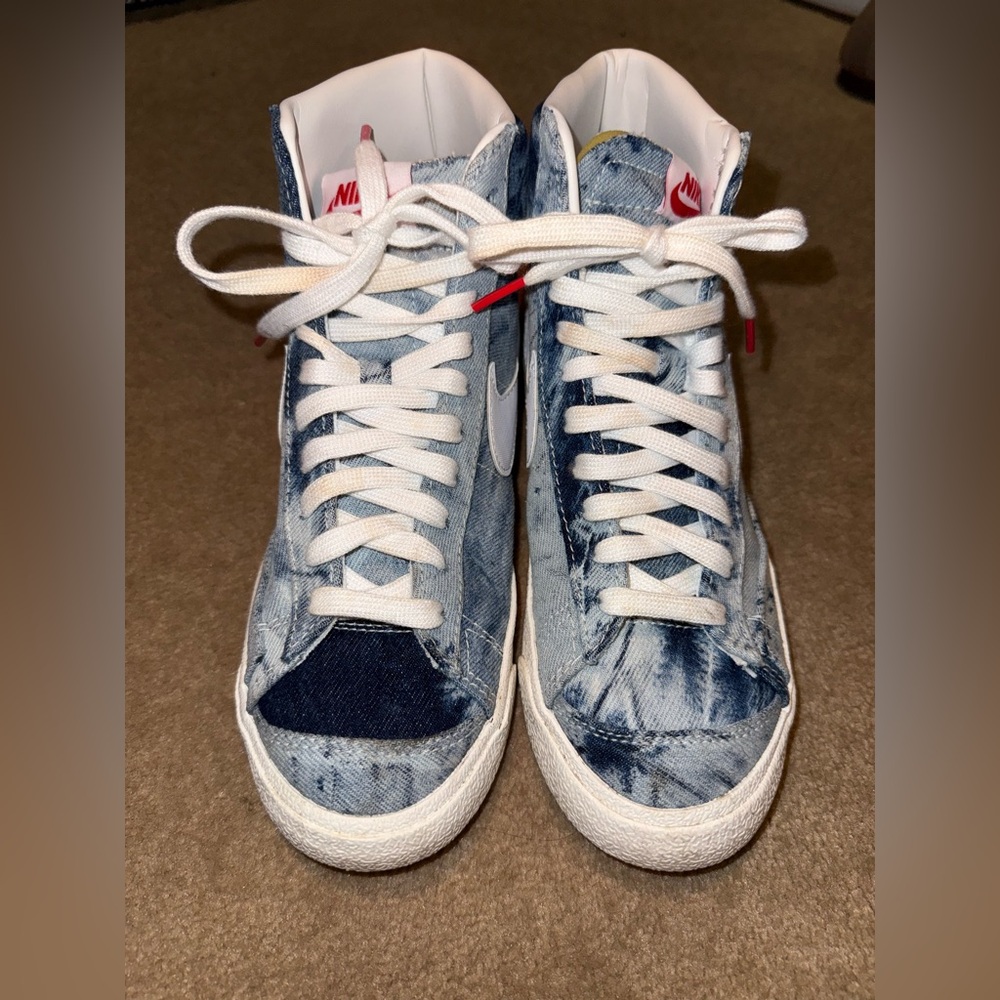 Nike Denim Blue High-Top Sneakers